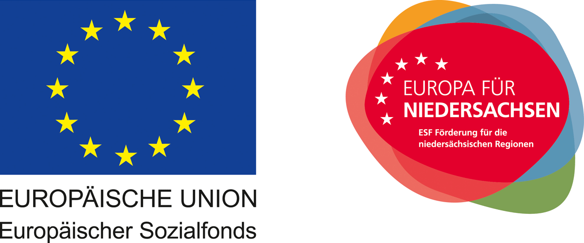 Logo: ESF Förderung für die niedersächsischen Regionen