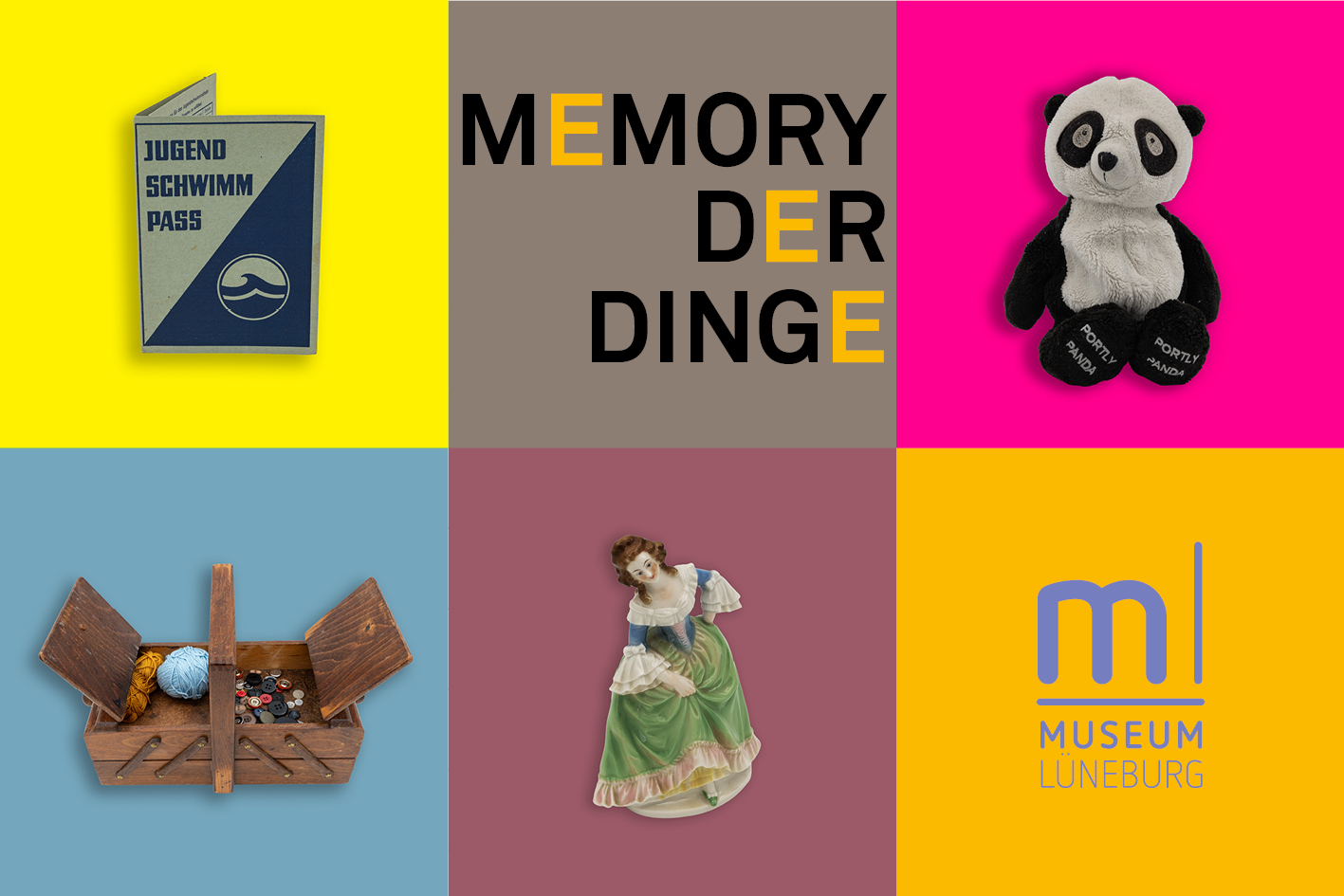 Collage mit Fotografien von jüdischen Persönlichkeiten und historischen Orten der Lüneburger Stadtgeschichte