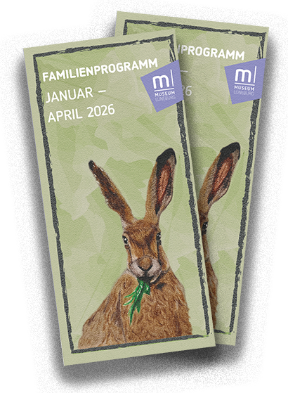 Familienprogramm_Frühjahr_2026 Vorschaubild des Flyers mit dem Familienprogramm von September bis Dezember 2025. Auf dem Cover ist die Illustration eines Wolfs dargestellt.