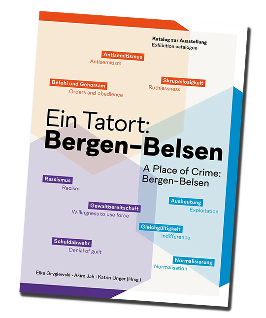 Buchcover Katalog Tatort Bergen-Belsen Cover des Katalogs für die Sonderausstellung "Ein Tatort: Bergen-Belsen" im Museum Lüneburg