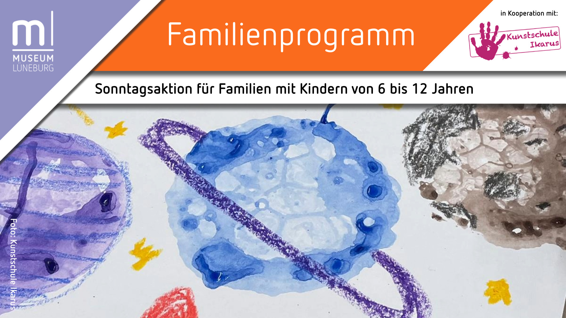 MLG Juni Familiensonntag-Weltall Werbebild für das Bilderbuchkino mit Nina Kwee für Kinder von 3 bis 7 Jahren: Buchcover der Bücher "So groß wie eine Seifenblase" von Nina Kwee und Lea Kreusel sowie "Das grüne Dingsda im Garten der Familie Zimmer" von Nina Kwee und Jessica Saß. In der Mitte ein Porträtfoto der Autorin Nina Kwee.